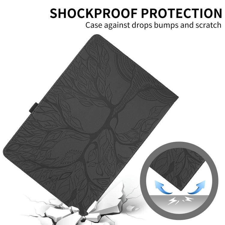 For iPad Air / Air 2 / 9.7 2017 / 2018 Tree Life Embossed Rotation Leather Smart Tablet Case(Black) - iPad 9.7 (2018) & (2017) Cases by buy2fix | Online Shopping UK | buy2fix