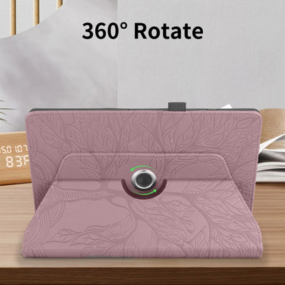 For Amazon Kindle Paperwhite 5 Tree Life Embossed Rotation Leather Smart Tablet Case(Rose Gold) - Amazon by buy2fix | Online Shopping UK | buy2fix