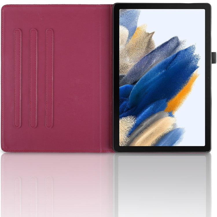 For Lenovo Tab M10 Plus 10.6 3rd Gen Tree Life Embossed Rotation Leather Smart Tablet Case(Red) - Lenovo by buy2fix | Online Shopping UK | buy2fix