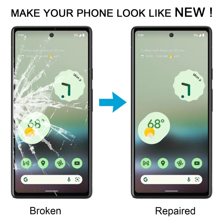 For Google Pixel 6a Front Screen Outer Glass Lens with OCA Optically Clear Adhesive by buy2fix