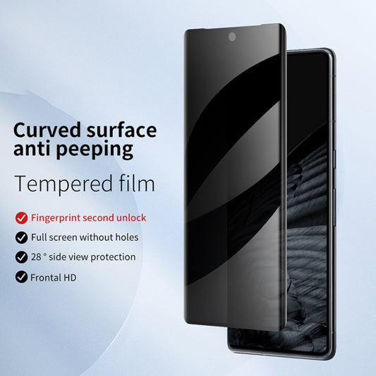 For Google Pixel 7 Pro 3D Curved Edge Privacy Tempered Glass Film - Google Tempered Glass by buy2fix | Online Shopping UK | buy2fix