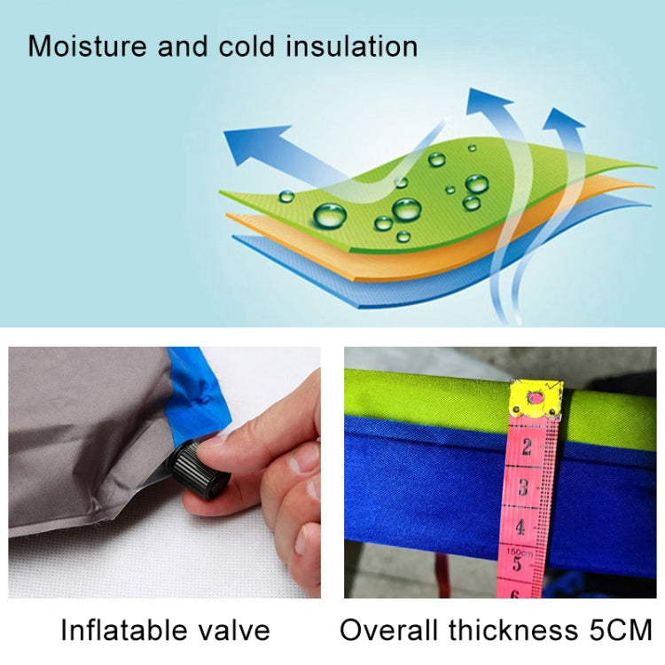 Universal Car Polyester Pongee Sleeping Mat Mattress Off-road SUV Trunk Travel Inflatable Mattress Air Bed, Size:180 x 130 x 102cm(Black + Grey) by buy2fix