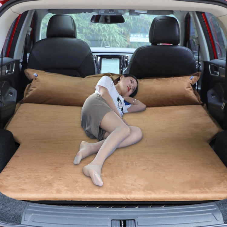 Universal Car Suede Sleeping Mat Mattress Off-road SUV Trunk Travel Inflatable Mattress Air Bed, Size:180 x 130 x 102cm(Brown) by buy2fix