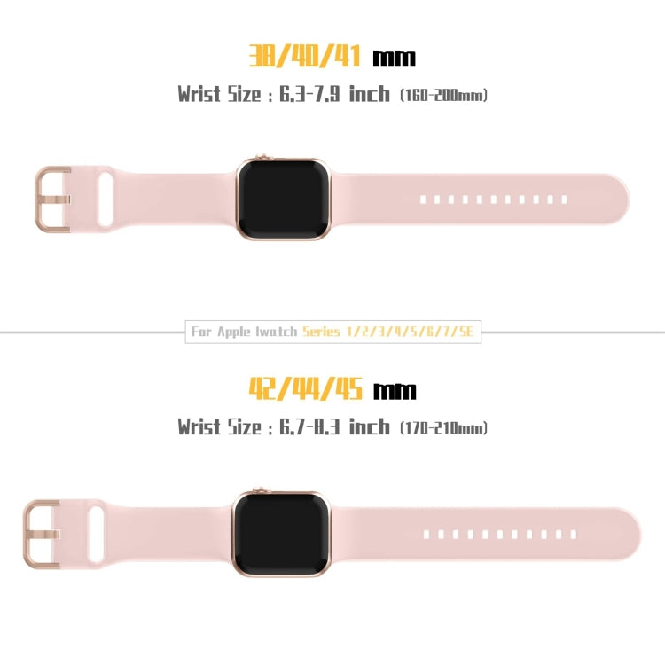 For Apple Watch Series 9 45mm Pin Buckle Silicone Watch Band(Pink Sand) - Watch Bands by buy2fix | Online Shopping UK | buy2fix