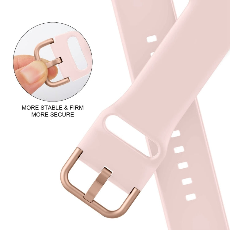 For Apple Watch Series 9 45mm Pin Buckle Silicone Watch Band(Pink Sand) - Watch Bands by buy2fix | Online Shopping UK | buy2fix