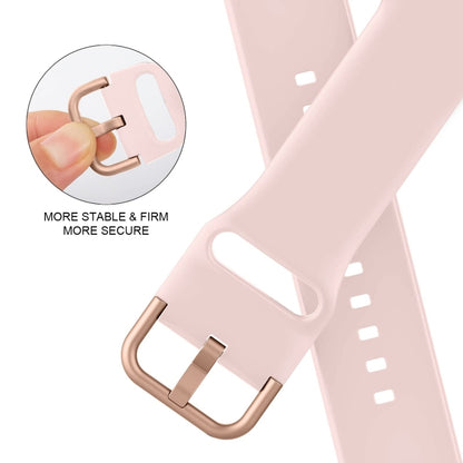 For Apple Watch Series 9 45mm Pin Buckle Silicone Watch Band(Pink Sand) - Watch Bands by buy2fix | Online Shopping UK | buy2fix