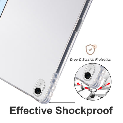 For Huawei MatePad 11.5 2023 3-folding Transparent TPU Smart Leather Tablet Case(Ice Blue) - Huawei by buy2fix | Online Shopping UK | buy2fix