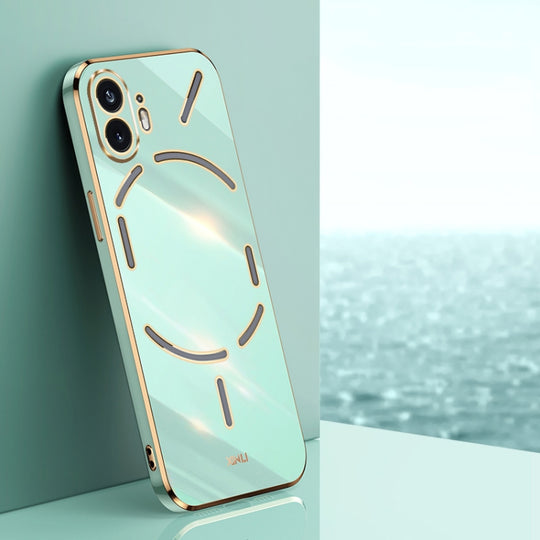 For Nothing Phone 2 XINLI Straight Edge 6D Electroplate TPU Phone Case(Mint Green)