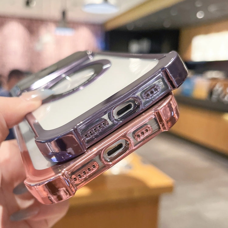 For iPhone 13 Pro MagSafe Shockproof TPU Phone Case with Lens Film(Purple) - iPhone 13 Pro Cases by buy2fix | Online Shopping UK | buy2fix