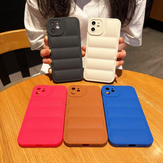For iPhone 13 Pro Eiderdown Airbag Frosted TPU Phone Case(Black) - iPhone 13 Pro Cases by buy2fix | Online Shopping UK | buy2fix