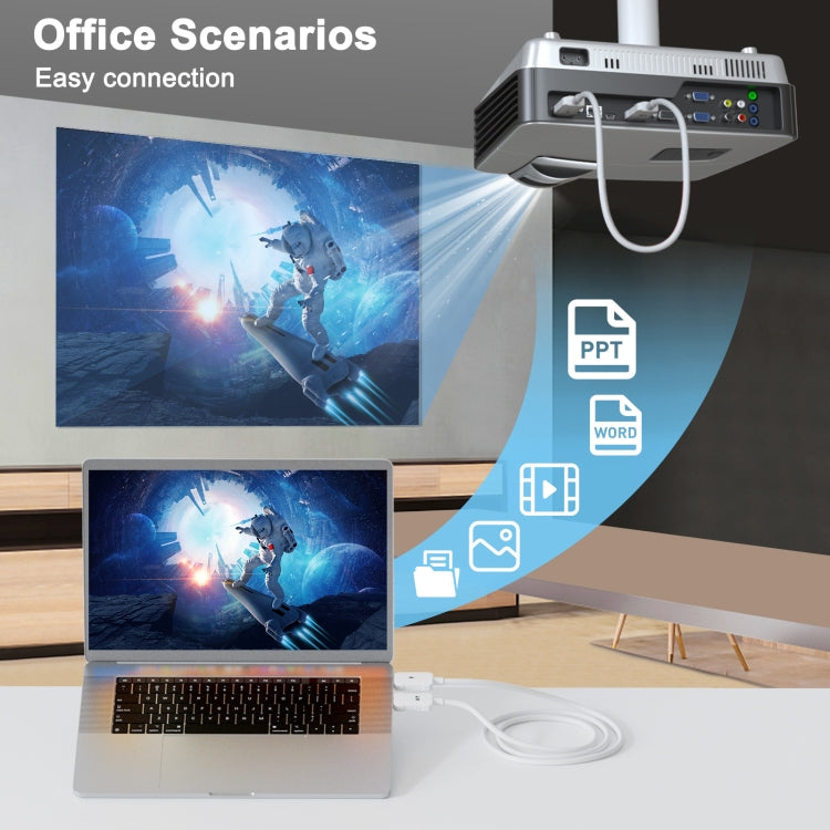 THT-020-8-1 4 in 1 HDMI Transmitter Wireless Screen Sharer Set(White) - Wireless Display Dongle by buy2fix | Online Shopping UK | buy2fix