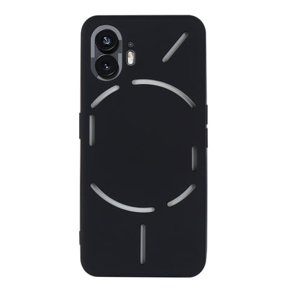 For Nothing Phone 2 Solid Color Liquid Silicone Dropproof Full Coverage Phone Case(Black) - Nothing Cases by buy2fix | Online Shopping UK | buy2fix