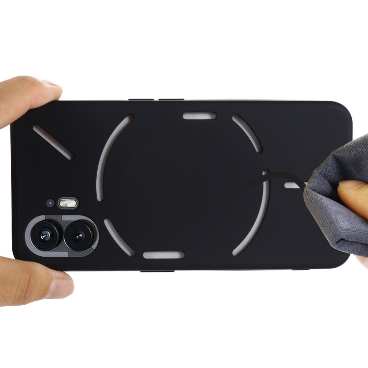 For Nothing Phone 2 Solid Color Liquid Silicone Dropproof Full Coverage Phone Case(Black) - Nothing Cases by buy2fix | Online Shopping UK | buy2fix