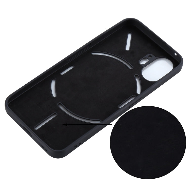 For Nothing Phone 2 Solid Color Liquid Silicone Dropproof Full Coverage Phone Case(Black) - Nothing Cases by buy2fix | Online Shopping UK | buy2fix
