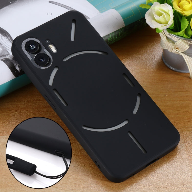 For Nothing Phone 2 Solid Color Liquid Silicone Dropproof Full Coverage Phone Case(Black) - Nothing Cases by buy2fix | Online Shopping UK | buy2fix
