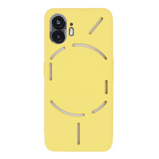 For Nothing Phone 2 Solid Color Liquid Silicone Dropproof Full Coverage Phone Case(Yellow) - Nothing Cases by buy2fix | Online Shopping UK | buy2fix