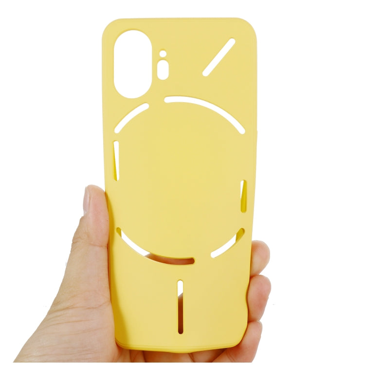 For Nothing Phone 2 Solid Color Liquid Silicone Dropproof Full Coverage Phone Case(Yellow) - Nothing Cases by buy2fix | Online Shopping UK | buy2fix