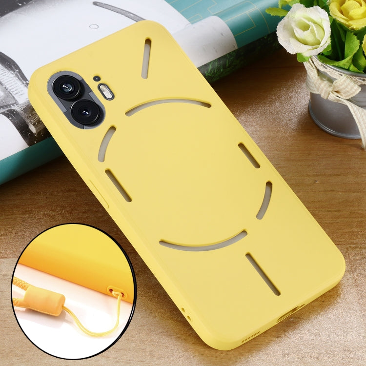 For Nothing Phone 2 Solid Color Liquid Silicone Dropproof Full Coverage Phone Case(Yellow) - Nothing Cases by buy2fix | Online Shopping UK | buy2fix