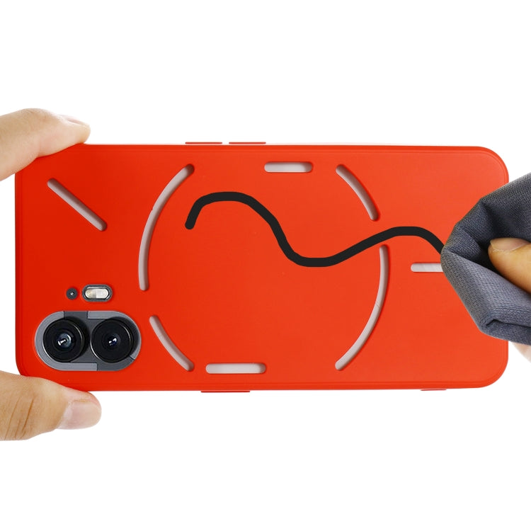 For Nothing Phone 2 Solid Color Liquid Silicone Dropproof Full Coverage Phone Case(Red) by buy2fix