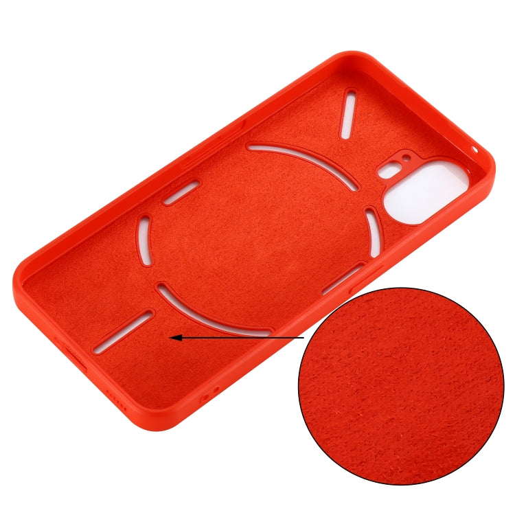 For Nothing Phone 2 Solid Color Liquid Silicone Dropproof Full Coverage Phone Case(Red) by buy2fix