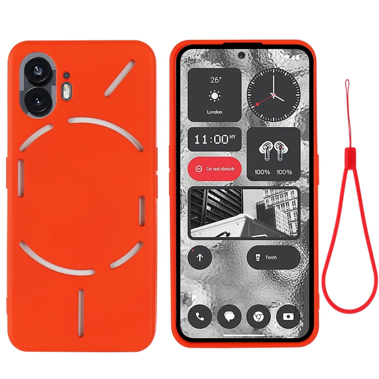 For Nothing Phone 2 Solid Color Liquid Silicone Dropproof Full Coverage Phone Case(Red) by buy2fix
