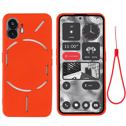 For Nothing Phone 2 Solid Color Liquid Silicone Dropproof Full Coverage Phone Case(Red) by buy2fix