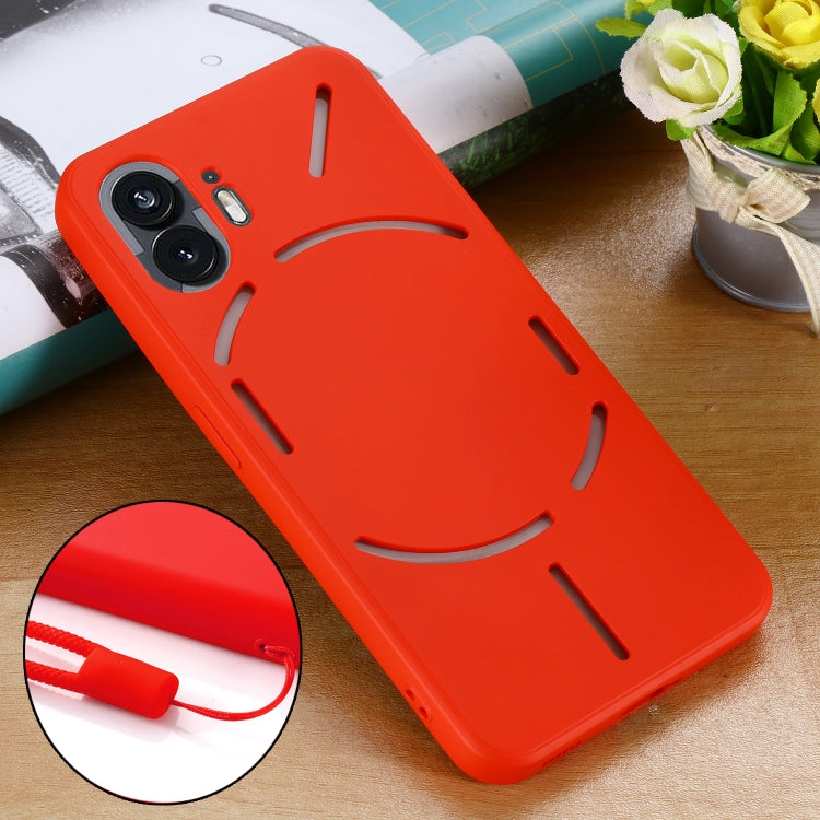 For Nothing Phone 2 Solid Color Liquid Silicone Dropproof Full Coverage Phone Case(Red) by buy2fix