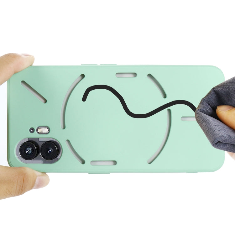 For Nothing Phone 2 Solid Color Liquid Silicone Dropproof Full Coverage Phone Case(Green) - Nothing Cases by buy2fix | Online Shopping UK | buy2fix