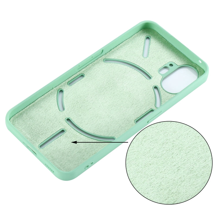 For Nothing Phone 2 Solid Color Liquid Silicone Dropproof Full Coverage Phone Case(Green) - Nothing Cases by buy2fix | Online Shopping UK | buy2fix