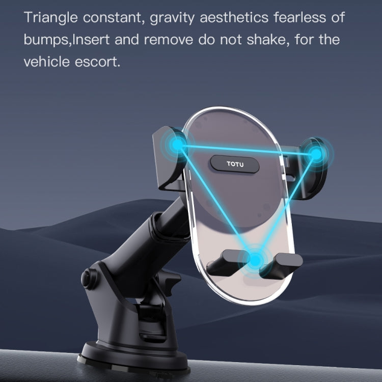 TOTU DCTS-019 Ming Series Car Holder, Suction Cup Version(Translucent Black) - Universal Car Holders by TOTUDESIGN | Online Shopping UK | buy2fix