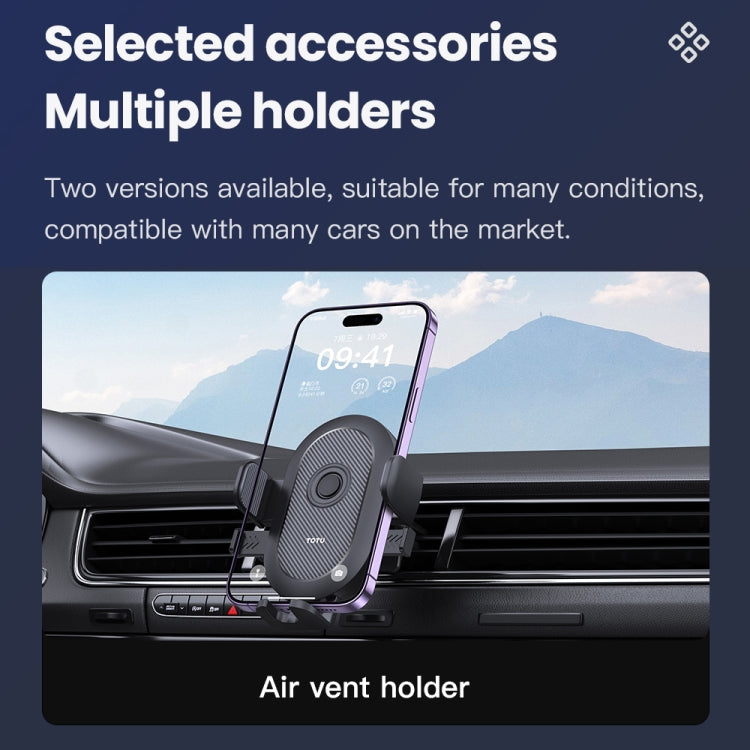 TOTU CH-3 Series One-Touch Locking Car Holder, Air-outlet Version(Black) - Universal Car Holders by TOTUDESIGN | Online Shopping UK | buy2fix