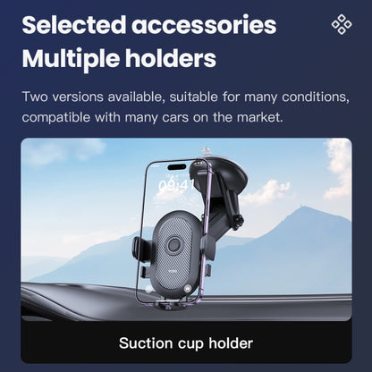 TOTU CH-3 Series One-Touch Locking Car Holder, Suction Cup Version(Black) - Universal Car Holders by TOTUDESIGN | Online Shopping UK | buy2fix