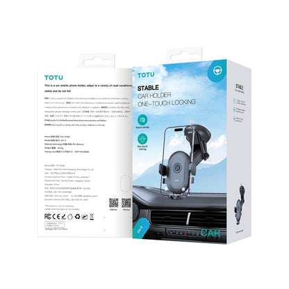 TOTU CH-3 Series One-Touch Locking Car Holder, Suction Cup Version(Black) - Universal Car Holders by TOTUDESIGN | Online Shopping UK | buy2fix
