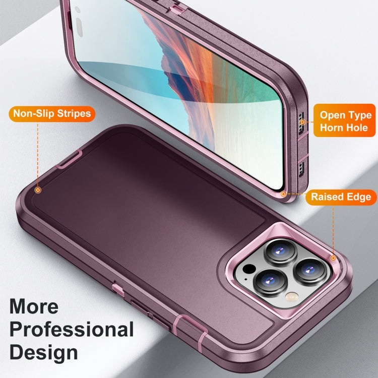 For iPhone 15 Pro Max Life Waterproof Rugged Phone Case(Purple + Pink) - iPhone 15 Pro Max Cases by buy2fix | Online Shopping UK | buy2fix