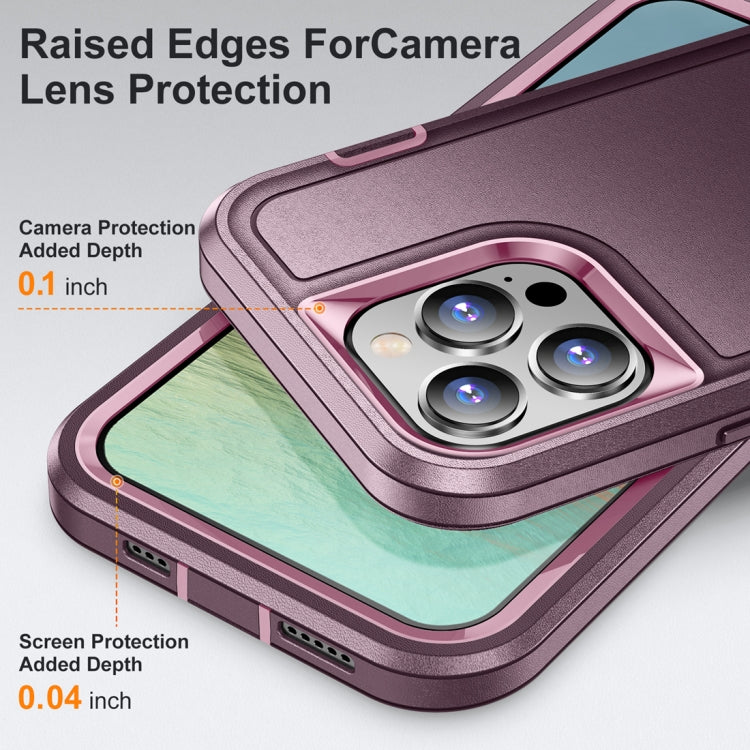 For iPhone 15 Pro Max Life Waterproof Rugged Phone Case(Purple + Pink) - iPhone 15 Pro Max Cases by buy2fix | Online Shopping UK | buy2fix