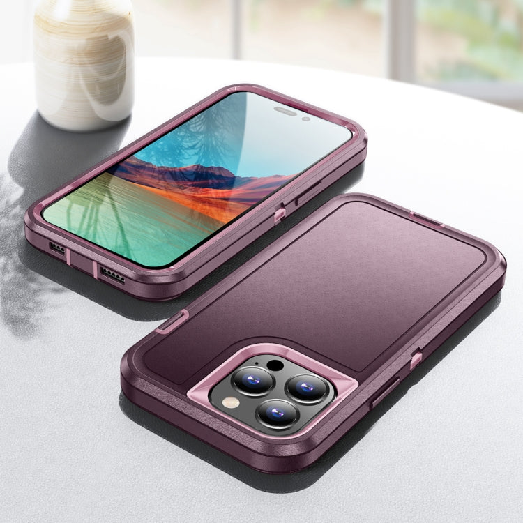 For iPhone 15 Pro Max Life Waterproof Rugged Phone Case(Purple + Pink) - iPhone 15 Pro Max Cases by buy2fix | Online Shopping UK | buy2fix