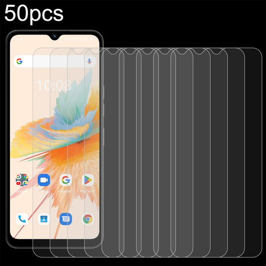 For Umidigi A15C 50pcs 0.26mm 9H 2.5D Tempered Glass Film
