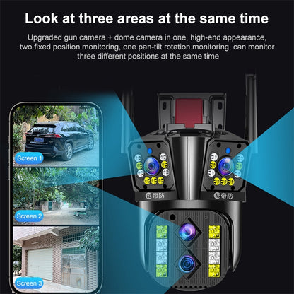 DF-3HBJ 8MP HD IP66 Waterproof Outdoor WiFi IP Camera Support Dual Light Full Color, Plug:UK Plug by buy2fix