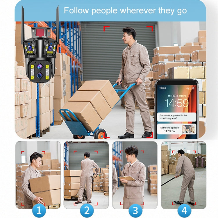 DF-3HBJ 8MP HD IP66 Waterproof Outdoor WiFi IP Camera Support Day and Night Full Color, Plug:EU Plug by buy2fix