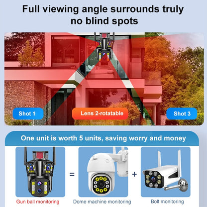 DF-3HBJ 8MP HD IP66 Waterproof Outdoor WiFi IP Camera Support Dual Light Night Vision, Plug:UK Plug by buy2fix