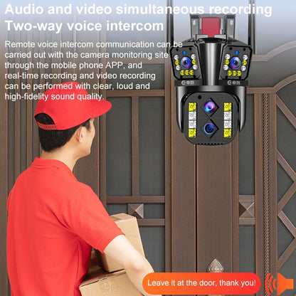 DF-3HBJ 8MP HD IP66 Waterproof Outdoor WiFi IP Camera Support Dual Light Night Vision, Plug:UK Plug by buy2fix