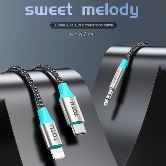 TOTU AD-4 8 Pin to 3.5mm Male AUX Audio Adapter Cable - Video & Audio Cable by TOTUDESIGN | Online Shopping UK | buy2fix