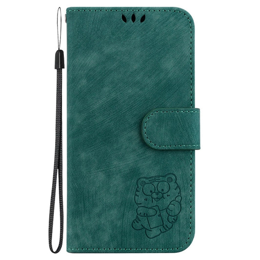 For Huawei P Smart Z Little Tiger Embossed Leather Phone Case(Green) - Huawei Cases by buy2fix | Online Shopping UK | buy2fix