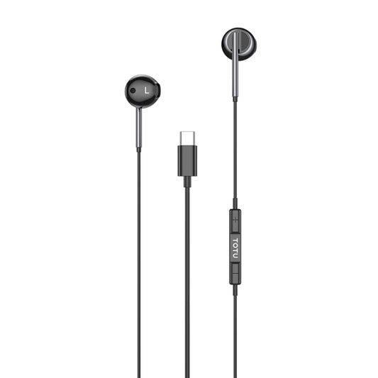 TOTU EP-3 In-Ear Wired Earphone Cable Length:1.2m, Plug Type:USB-C / Type-C(Black) - Type-C Earphone by TOTUDESIGN | Online Shopping UK | buy2fix