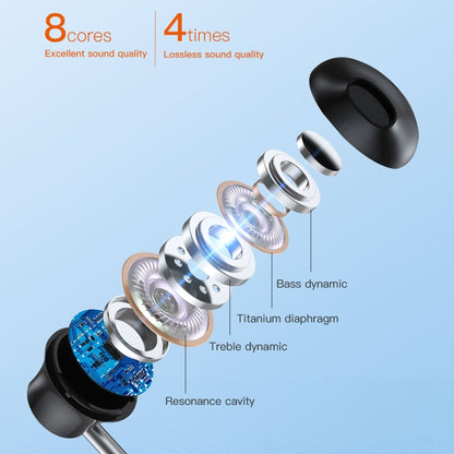 TOTU EP-3 In-Ear Wired Earphone Cable Length:1.2m, Plug Type:USB-C / Type-C(Black) - Type-C Earphone by TOTUDESIGN | Online Shopping UK | buy2fix
