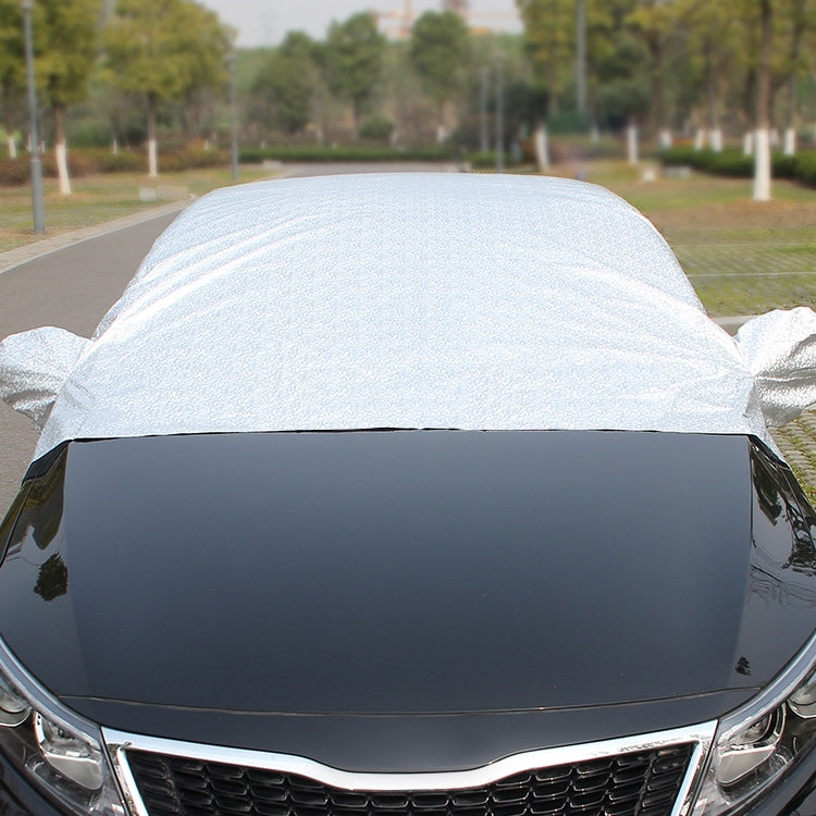 Car Half-cover Car Clothing Sunscreen Heat Insulation Sun Nisor, Aluminum Foil Size: 4.8x1.7x1.5m by buy2fix