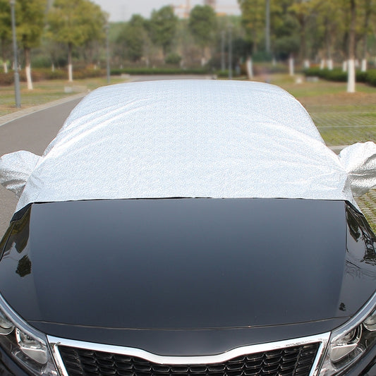 Car Half-cover Car Clothing Sunscreen Heat Insulation Sun Nisor, Aluminum Foil Size: 5.2x2x1.8m by buy2fix