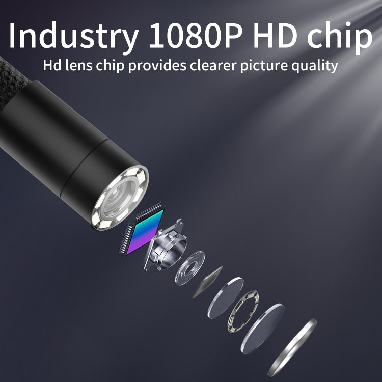 F180 8mm Lens 360 degree Free Spins Automotive Repair Endoscope, Spec:1m Soft Tube by buy2fix