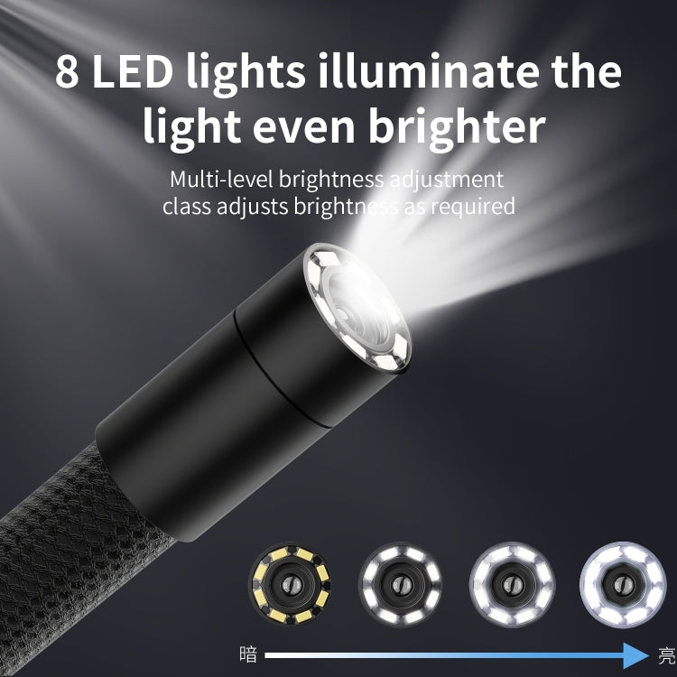 F180 8mm Lens 360 degree Free Spins Automotive Repair Endoscope, Spec:2m Soft Tube by buy2fix