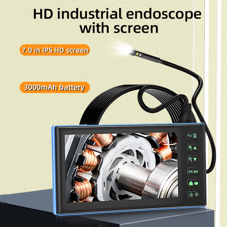 T23 8mm Single Lens 7 inch Screen Industrial Endoscope, Spec:2m Tube by buy2fix